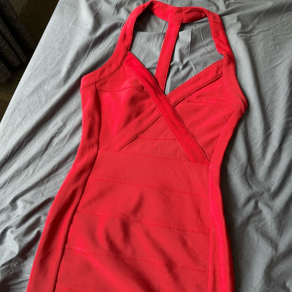 Red Tobi halter Dress Small
